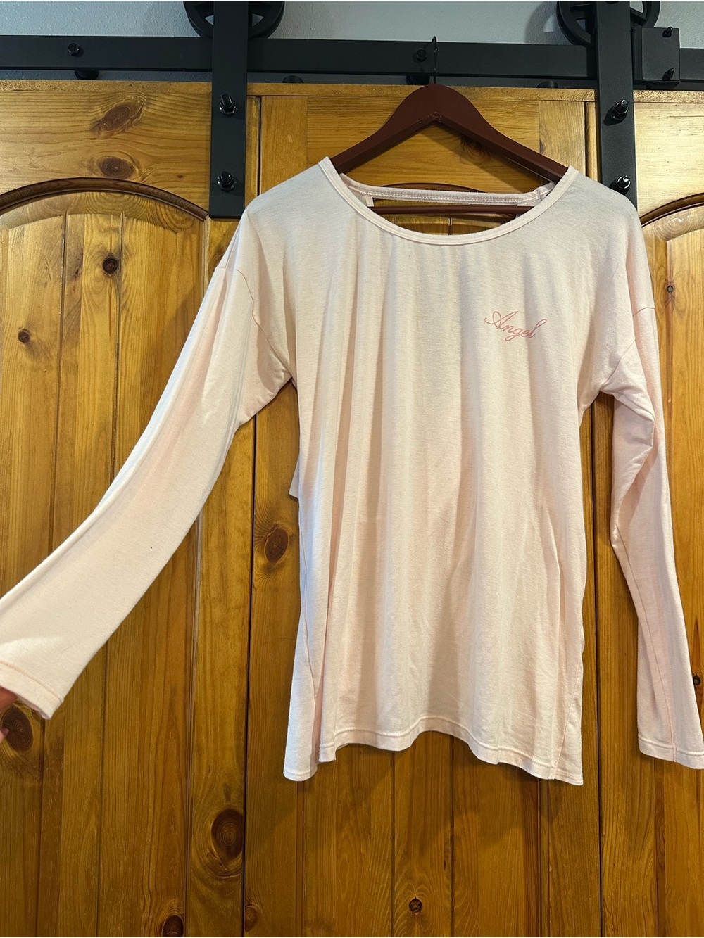 Victoria's Secret Soft Pink Long Sleeve Exposed Back With a Wrapped Effect